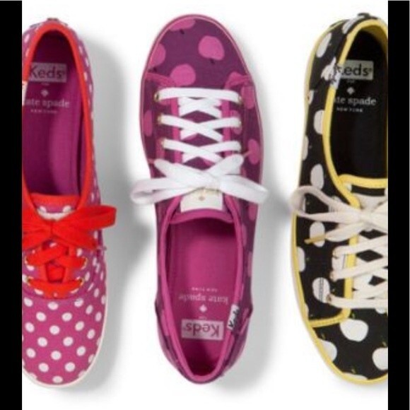 Kate Spade x Keds Sneakers Apples Print Pink Purple - Picture 13 of 13